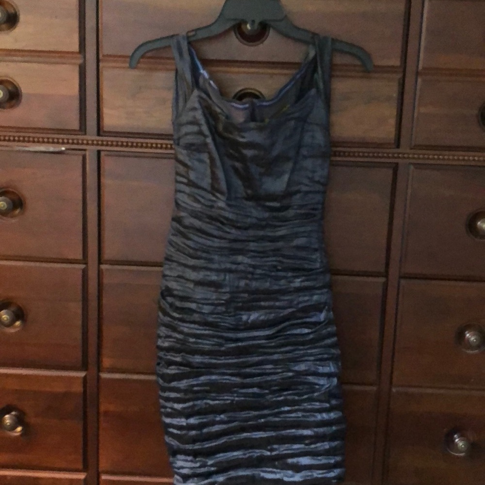 Nicole Miller gold label, Techno metal dress.